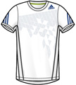  Adidas Boys adiZero Feather Tee- White/Collegiate Royal