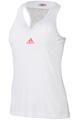 Adidas Womens adiZero Feather Tank- White/Turbo-Pink