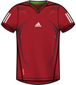 Adidas Boys Barricade Tee- Red/Intense Green