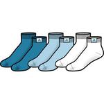 Adidas 3pp Ankle Liner Socks- White, Cyan & Pastel Blue