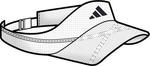 Adidas Womens Tennis Visor SS10- White/Phantom