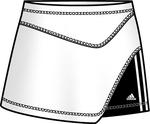 Adidas Womens Response Court Skort SS10- White/Black