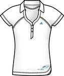 Adidas Response Court Polo SS10- Teal Blue/White