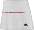 Adidas Girls Barricade Skort- White/Radiant Red