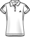  Adidas Womens Barricade Polo- White/Black