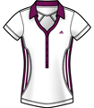 Adidas Girls Response Polo- White/Ultra Beauty (Deep Violet)