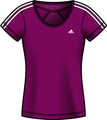Adidas Girls Response Tee- Ultra Beauty (Deep Violet)/White