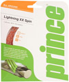 Prince Lightning XX Spin Tennis Strings- Gauge 16 Set (Clear/Orange)