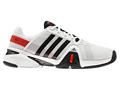 [pre-order] Adidas Mens adipower Barricade 8 Tennis Shoes- White/Black/Hi-Res-Red