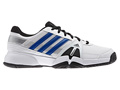 [pre-order] Adidas Mens Barricade Team 3 Tennis Shoes - White/Blue-Beauty/Met-Silver