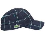 Lacoste Sport Check Tennis Cap- Eclipse Blue/Green
