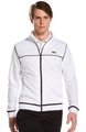Lacoste Mens Cyrrus Track Jacket- White/Black (Andy Roddick Collection)