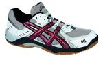 Asics Gel Rocket Indoor Squash/Badminton Shoes- White/Rio Red