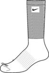 Nike Dri-Fit Half Cushion Crew Socks 1 Pair Pack- White