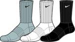 Nike Cotton Half-Cushion Crew Socks (3 Pair)- Assorted Colours