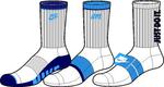 Nike KIDS Crew Socks- White/Blue (Pack of 3)