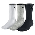 Nike Cotton Half-Cushion Crew Socks (3 Pair)- White/Grey/Black
