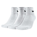 Nike Cotton Half-Cushion Quarter Trainer Liner (3 Pair)- White