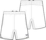Fred Perry Boys Performance Shorts- White/Navy