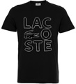 Lacoste Mens Renfort Tee- Black/WhiteNew