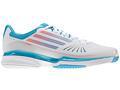 Adidas Womens adiZero Tempaia Tennis Shoes- White/Intense Blue/Turbo