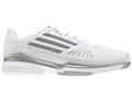 Adidas Womens adiZero Tempaia Tennis Shoes- White/Black/Metallic Silver