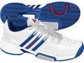 Adidas Mens Barricade Team Tennis Shoes- White/Blue Beauty