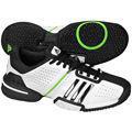 Adidas Mens Barricade 6.0 OC (Omni) Tennis Shoes- White/Black/Intense Green