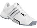 Adidas Mens Barricade Team Tennis Shoes- White/Metallic Silver