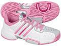 Adidas Kids Barricade Team Junior Tennis Shoes- White/Wonder-Bloom-Pinknew