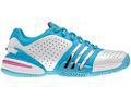 Adidas Womens Barricade adilibria Tennis Shoes- White/Silver/Intense Blue