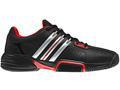 Adidas Mens Barricade Team Tennis Shoes- Black/Metallic Silver/Red