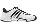  Adidas Mens Barricade Team Tennis Shoes- White/Black/Metallic Silver