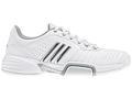 Adidas Womens Barricade Team Tennis Shoes- White/Metallic Silver