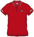 Fila Boys Raglan Polo- Chinese Red