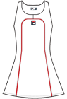 Fila Womens Misha Dress- White/Red