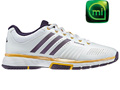Adidas Womens adiPower Barricade 7.0 Tennis Shoes- White/Dark Violet/Still Gold
