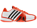 Adidas Mens adiPower Barricade 7.0 Tennis Shoes- White/High-Energy