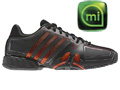 Adidas Mens adiPower Barricade 7.0 Tennis Shoes- Black/High-Energy