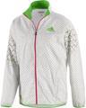 Adidas Mens adiZero Warm-Up Jacket- White/Intense Green/Fresh Pink