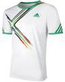 Adidas Mens adiZero Tee- White/Intense Green
