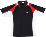 Yonex Mens W1901 Polo Shirt- Black/White/Red