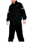 Lacoste Mens Sport Striped Tracksuit- Black/Epices Orange