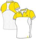 Wilson Womens Elysees Polo- White/Union Gold
