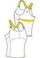 Wilson Womens Tea Lawn Tank- White/Union Gold