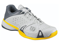 Wilson Mens Rush Pro Hardcourt Tennis Shoes- White/Grey/Gold