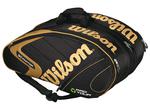 Wilson Eco Pro Tour Super Six Racket Bag 09- Black/Gold