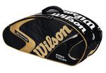 Wilson [K] Pro Tour 6 Racket Bag- Black & Gold (rrp �40)
