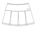 Fred Perry Womens Pleated Skirt- White/Peach