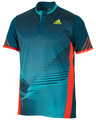 Adidas Mens adiZero Theme Polo- Power Green/High Energy